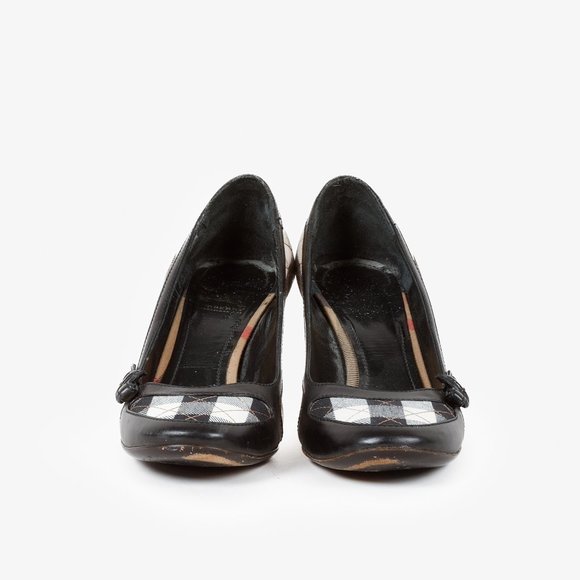Burberry House Check Canvas Heels - Picture 2 of 10
